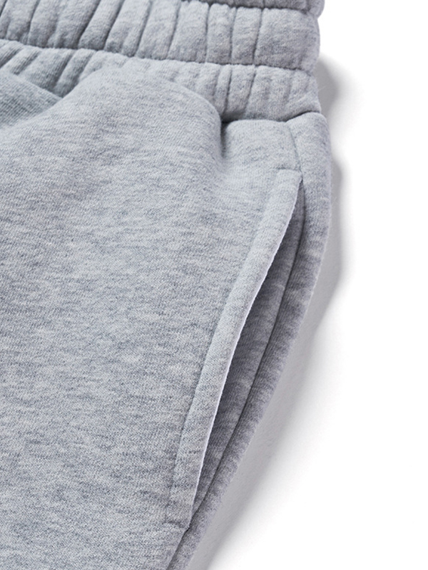 Pantalones deportivos Hip Pop de lana de color sólido con pies atados para hombre-1