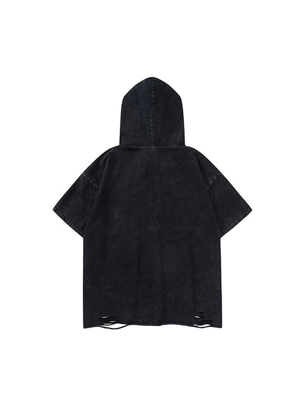 Manga corta con estampado de palmeras estilo oscuro de Little Devil-1