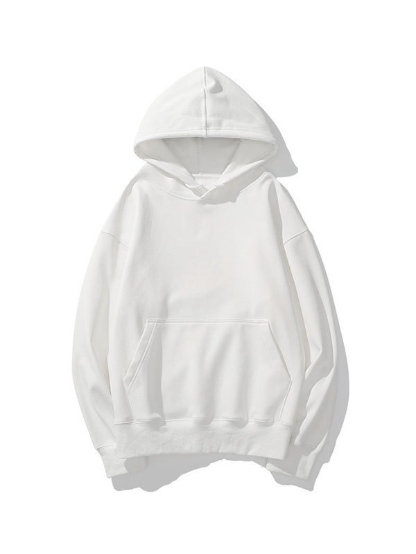 Sudadera con capucha de color liso para hombre-1