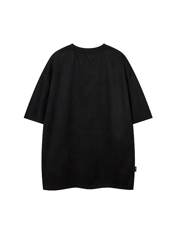 Camiseta de manga corta con gráfico del alfabeto para hombre-1