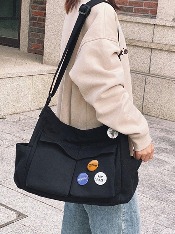 Bandolera grande con diseño de insignia-2