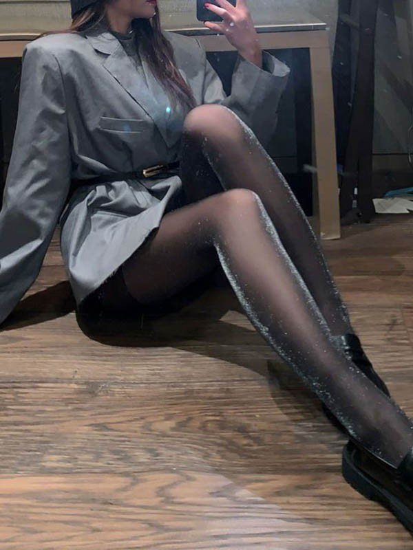 Pantimedias transparentes metálicas negras-4